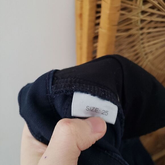 Madewell Skinny Skinny Dark Wash Jeans Low Rise Ankle Zips 25 - Picture 8 of 10